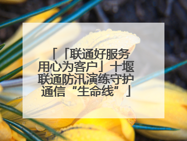 「联通好服务 用心为客户」十堰联通防汛演练守护通信“生命线”