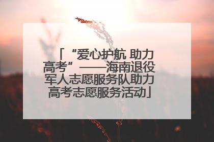“爱心护航 助力高考”——海南退役军人志愿服务队助力高考志愿服务活动