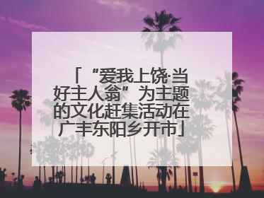“爱我上饶·当好主人翁”为主题的文化赶集活动在广丰东阳乡开市