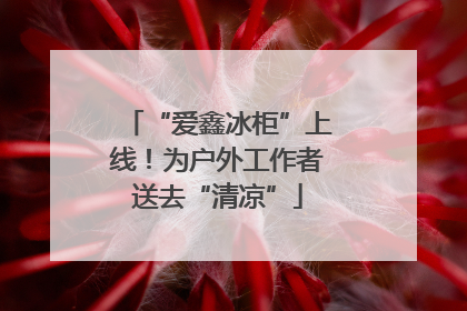 “爱鑫冰柜”上线！为户外工作者送去“清凉”