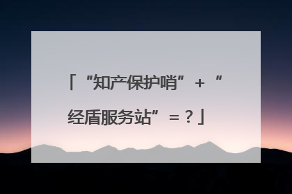 “知产保护哨”+“经盾服务站”=？