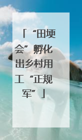 “田埂会”孵化出乡村用工“正规军”