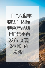 “六盘丰物集”固原特色产品线上销售平台发布 实现24小时内发货