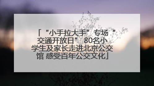 “小手拉大手”专场“交通开放日” 80名小学生及家长走进北京公交馆 感受百年公交文化