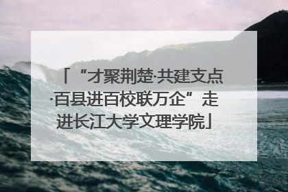 “才聚荆楚·共建支点·百县进百校联万企”走进长江大学文理学院