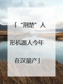 “荆楚”人形机器人今年在汉量产