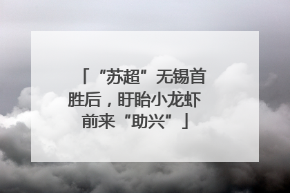 “苏超”无锡首胜后，盱眙小龙虾前来“助兴”