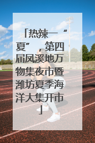热辣一“夏”，第四届凤溪地万物集夜市暨潍坊夏季海洋大集开市