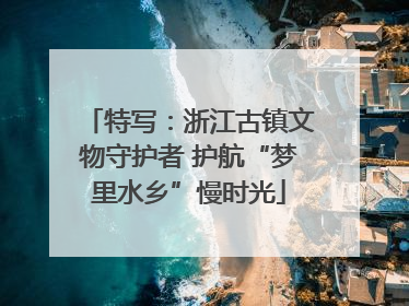 特写：浙江古镇文物守护者 护航“梦里水乡”慢时光