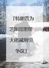 特朗普为芝加哥黑帮大佬减刑引争议