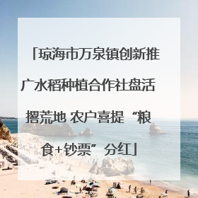 琼海市万泉镇创新推广水稻种植合作社盘活撂荒地 农户喜提“粮食+钞票”分红