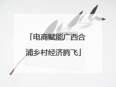 电商赋能广西合浦乡村经济腾飞