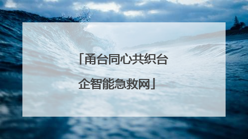甬台同心共织台企智能急救网