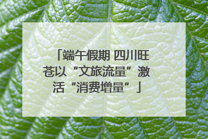 端午假期 四川旺苍以“文旅流量”激活“消费增量”
