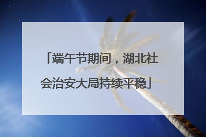 端午节期间，湖北社会治安大局持续平稳