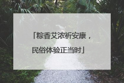 粽香艾浓祈安康，民俗体验正当时