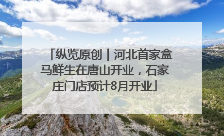 纵览原创｜河北首家盒马鲜生在唐山开业，石家庄门店预计8月开业