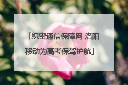 织密通信保障网 洛阳移动为高考保驾护航
