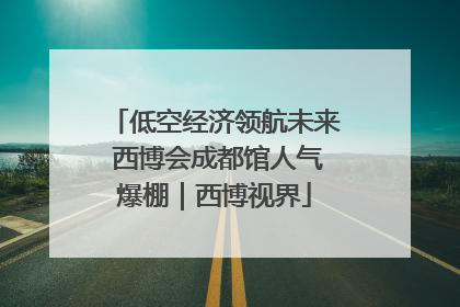 低空经济领航未来 西博会成都馆人气爆棚｜西博视界