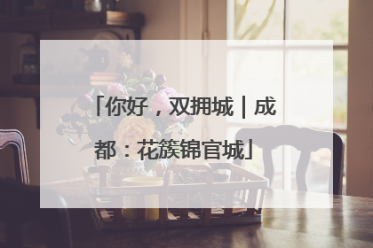 你好，双拥城｜成都：花簇锦官城