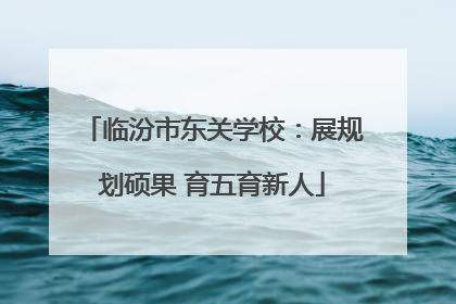 临汾市东关学校：展规划硕果 育五育新人