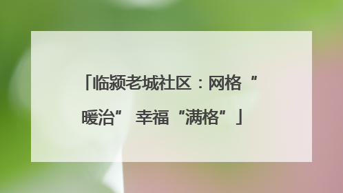 临颍老城社区：网格“暖治” 幸福“满格”