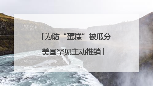 为防“蛋糕”被瓜分 美国罕见主动推销