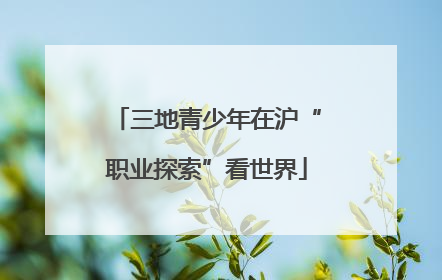 三地青少年在沪“职业探索”看世界