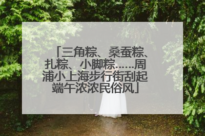三角粽、桑蚕粽、扎粽、小脚粽……周浦小上海步行街刮起端午浓浓民俗风