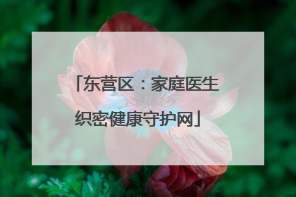 东营区：家庭医生织密健康守护网