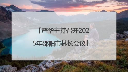 严华主持召开2025年邵阳市林长会议