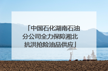中国石化湖南石油分公司全力保障湘北抗洪抢险油品供应