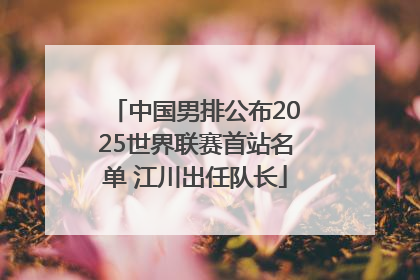 中国男排公布2025世界联赛首站名单 江川出任队长