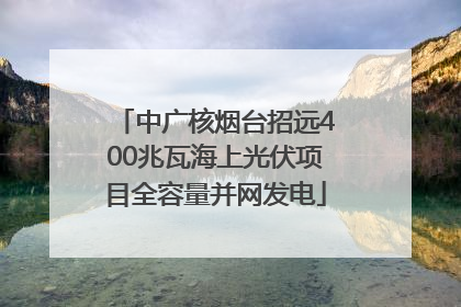 中广核烟台招远400兆瓦海上光伏项目全容量并网发电