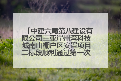 中建六局第八建设有限公司三亚崖州湾科技城南山棚户区安置项目二标段顺利通过第一次主体结构验收
