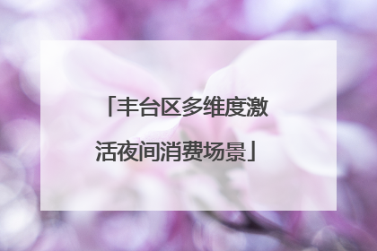 丰台区多维度激活夜间消费场景