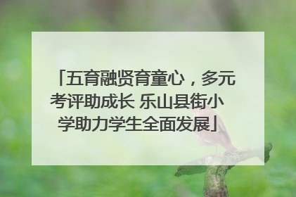 五育融贤育童心，多元考评助成长 乐山县街小学助力学生全面发展