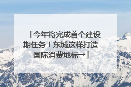 今年将完成首个建设期任务！东城这样打造国际消费地标→