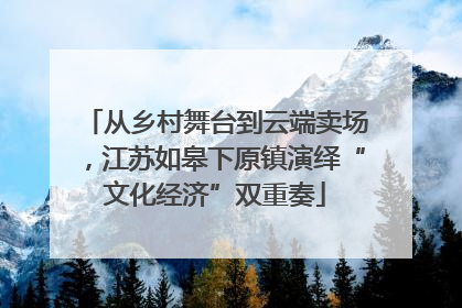 从乡村舞台到云端卖场，江苏如皋下原镇演绎“文化经济”双重奏
