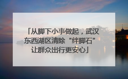 从脚下小事做起，武汉东西湖区清除“绊脚石”让群众出行更安心