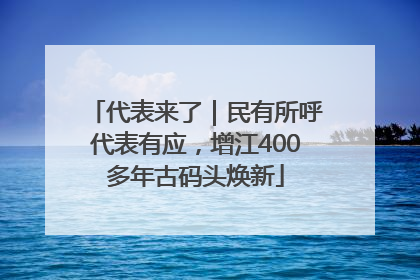 代表来了｜民有所呼代表有应，增江400多年古码头焕新