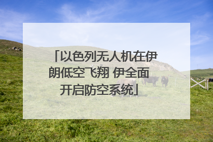 以色列无人机在伊朗低空飞翔 伊全面开启防空系统