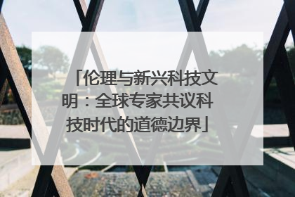 伦理与新兴科技文明：全球专家共议科技时代的道德边界