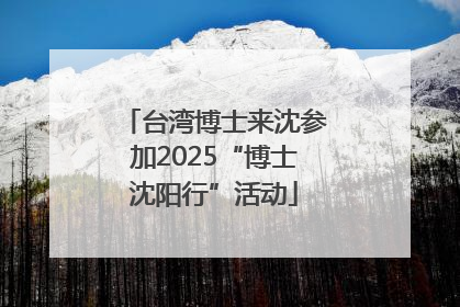 台湾博士来沈参加2025“博士沈阳行”活动