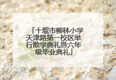 十堰市柳林小学天津路第一校区举行散学典礼暨六年级毕业典礼