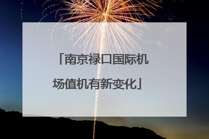 南京禄口国际机场值机有新变化