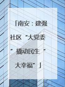 南安：建强社区“大党委”撬动民生“大幸福”