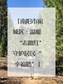 南阳市宛城区：温暖“志愿红”守护居民“幸福路”