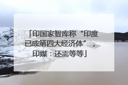 印国家智库称“印度已成第四大经济体”，印媒：还需等等
