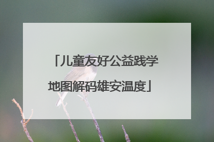儿童友好公益践学地图解码雄安温度